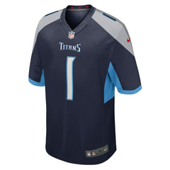 NFL Number 1 Dad Tennessee Titans Game Jersey - Navy