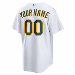 MLB Athletics Nike Home Replica Custom Jersey - White