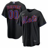 MLB New York Mets Nike Alternate Replica Custom Jersey - Black