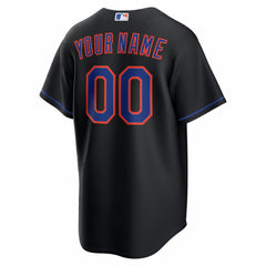 MLB New York Mets Nike Alternate Replica Custom Jersey - Black