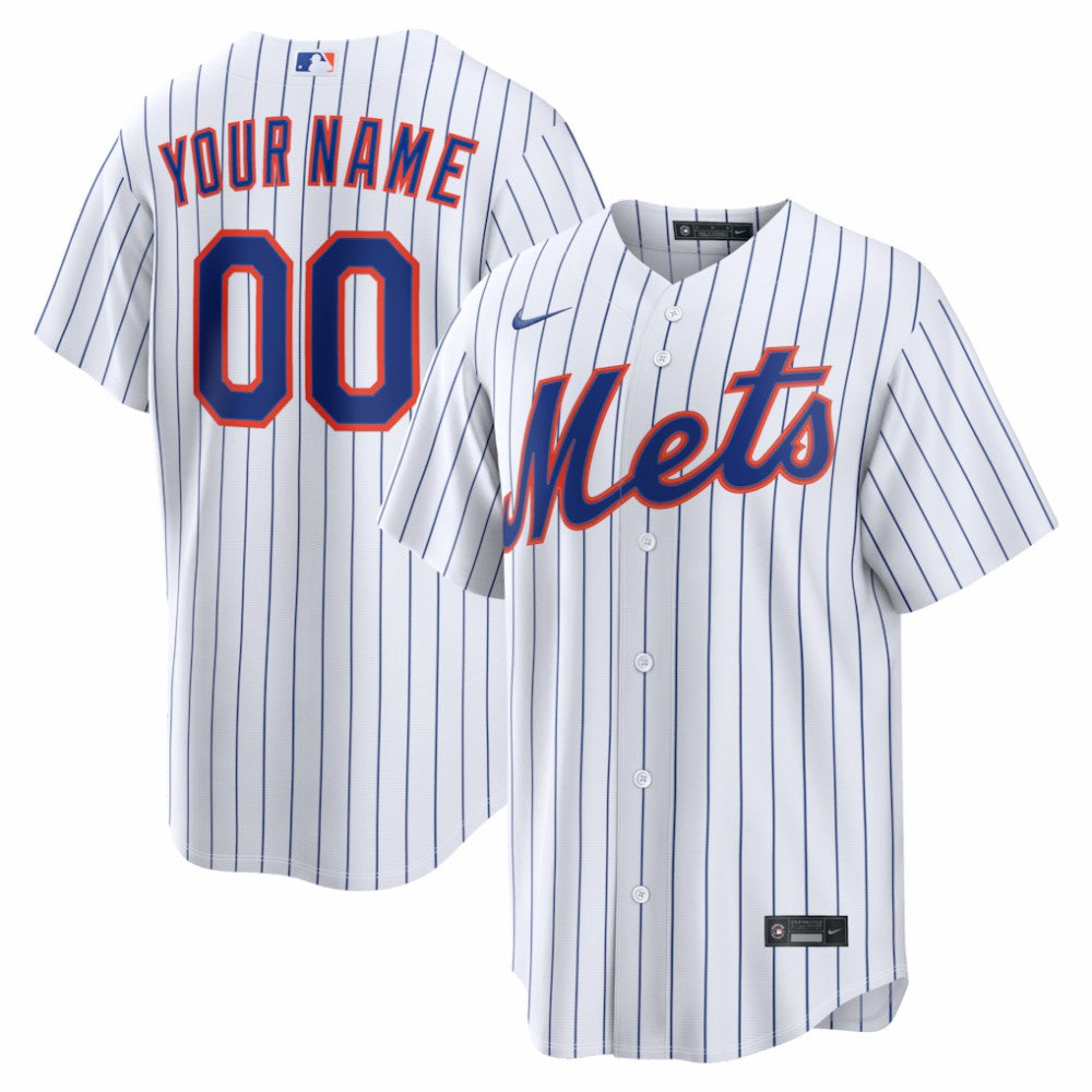MLB New York Mets Nike Home Replica Custom Jersey - White