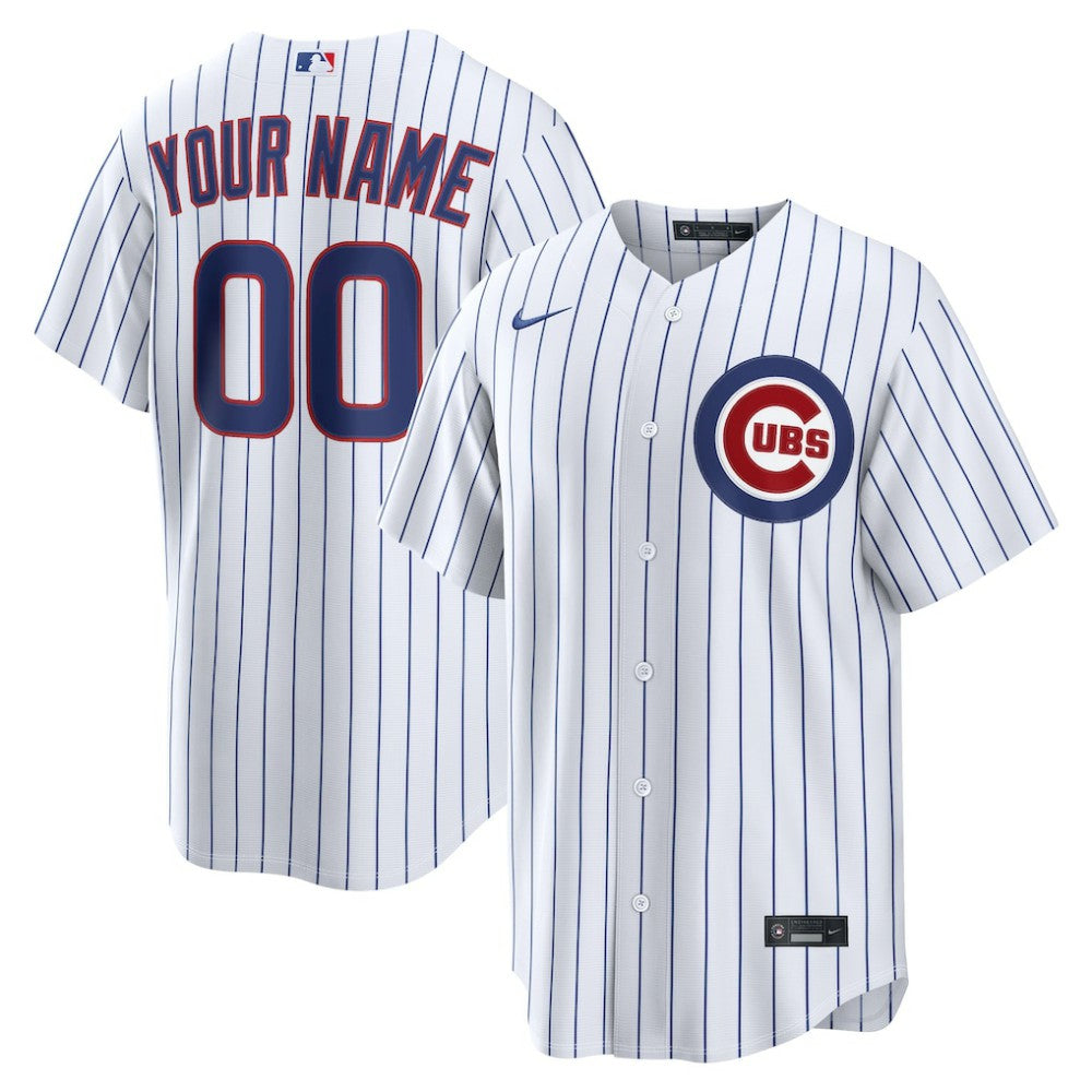 MLB Chicago Cubs Nike Home Replica Custom Jersey - White
