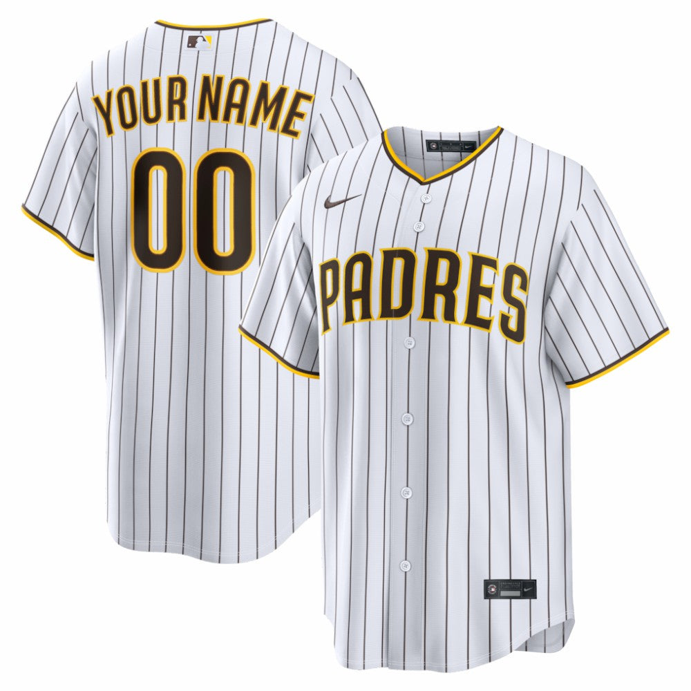 MLB San Diego Padres Nike Home Replica Custom Jersey - White
