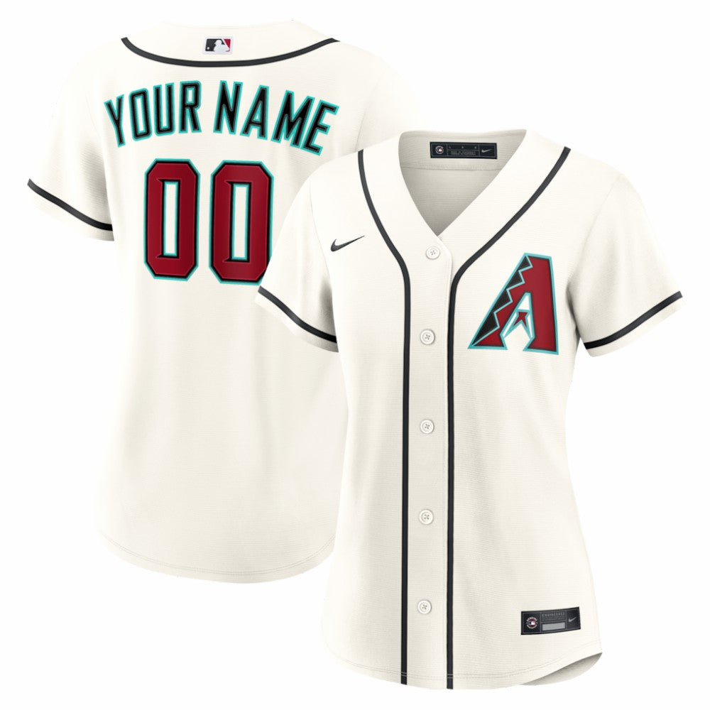 MLB Arizona Diamondbacks Nike Women's Home Replica Custom Jersey - Cream