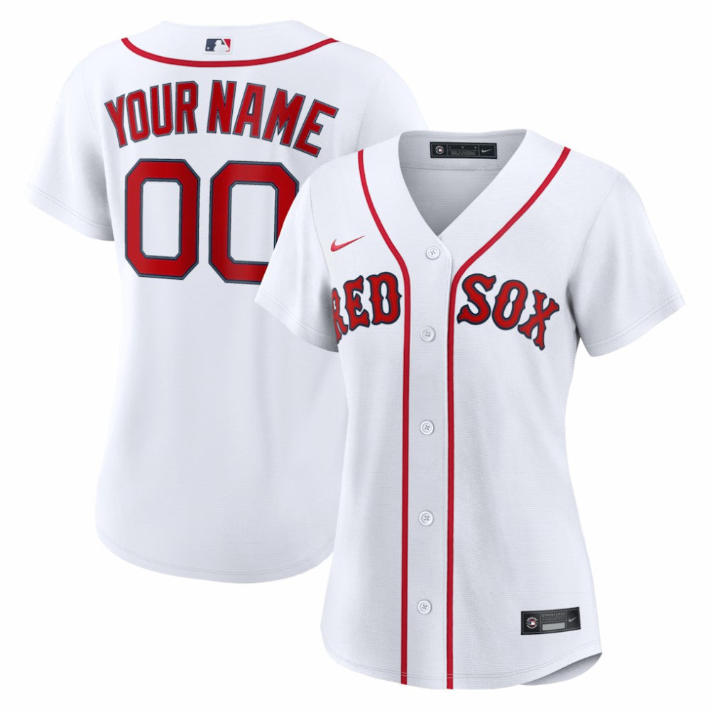 MLB Boston Red Sox Nike Women's Home Replica Custom Jersey - White