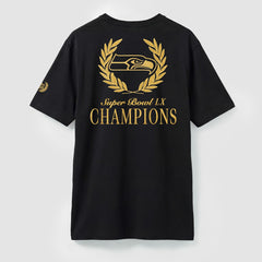 Seattle Seahawks Super Bowl LX Champions USA 250 NFL Gold Standard T-Shirt Black