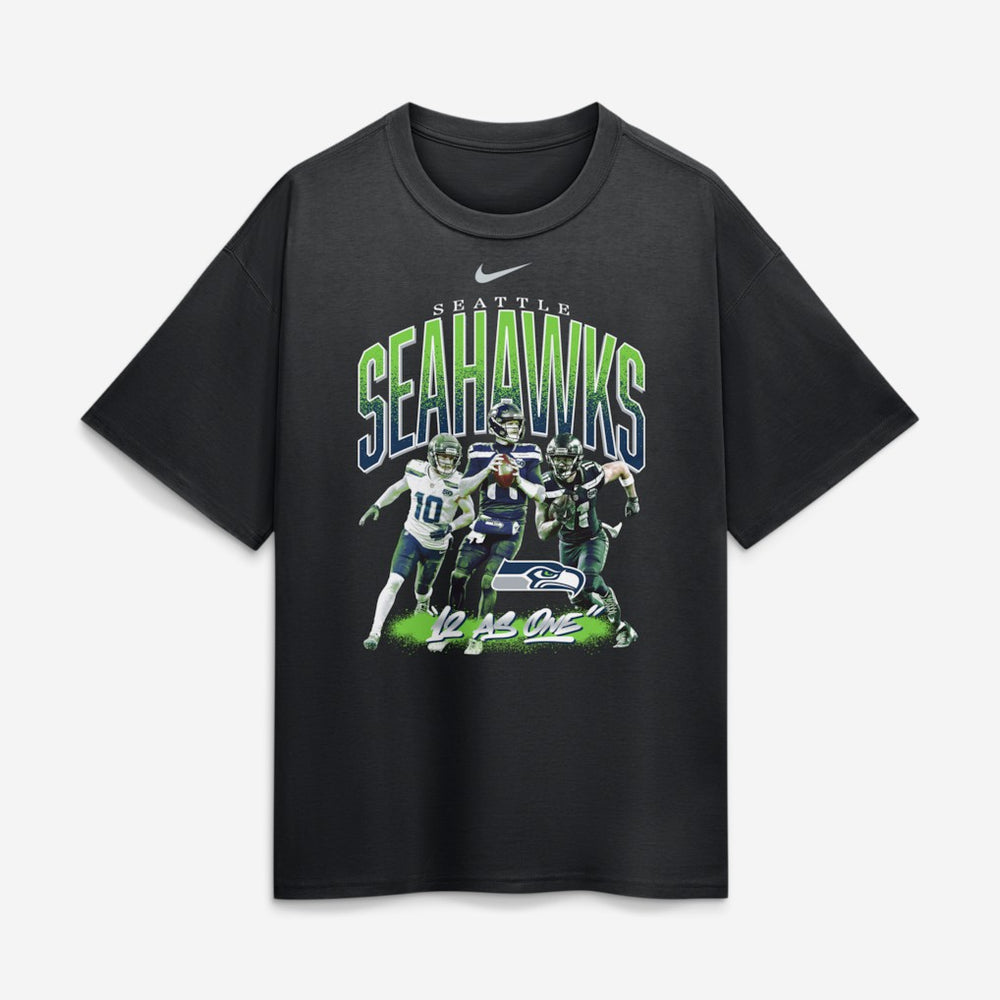 Seattle Seahawks 12 As One Loose T-Shirt Black