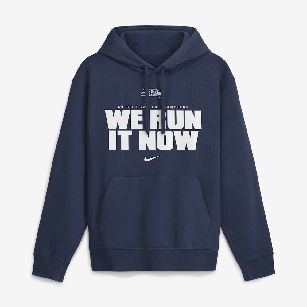 Seattle Seahawks Super Bowl LX Champions Club Fleece Hoodie College Navy