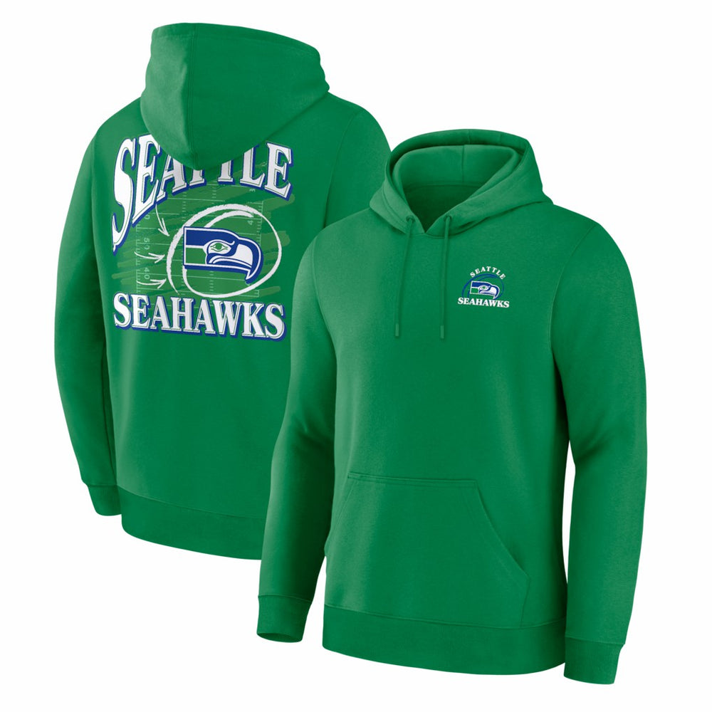 Seattle Seahawks Classic Scribble Legacy Fleece Hoodie Apple Green