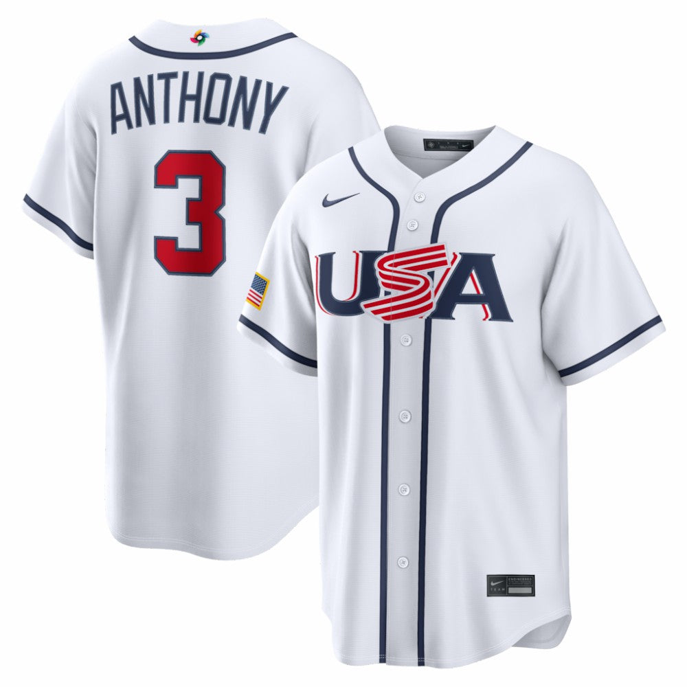 MLB Roman Anthony USA Baseball Nike 2026 World Baseball Classic Home Stadium Jersey - White