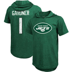 Ahmad Sauce Gardner New York Jets Majestic Threads Player Name & Number Tri-Blend Hoodie T-Shirt Heather Green