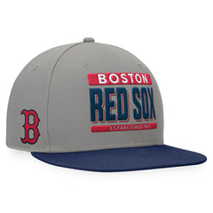 Boston Red Sox Fanatics Line Drive Two-Tone Snapback Hat - Gray/Navy Hats
