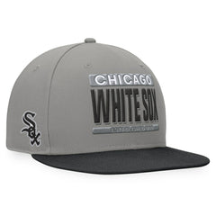 Chicago White Sox Fanatics Line Drive Two-Tone Snapback Hat - Gray/Black Hats