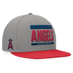 Los Angeles Angels Fanatics Line Drive Two-Tone Snapback Hat - Gray/Red Hats