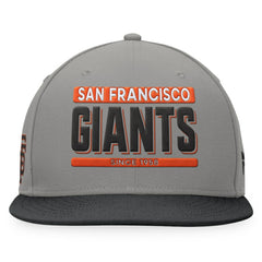San Francisco Giants Fanatics Line Drive Two-Tone Snapback Hat - Gray/Black Hats