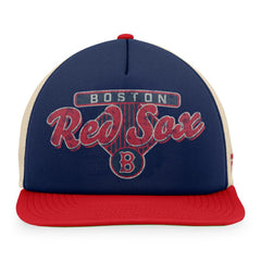 Boston Red Sox Fanatics Cooperstown Collection Talley Foam Trucker Snapback Hat - Navy/Red Hats