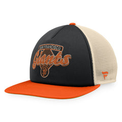 San Francisco Giants Fanatics Cooperstown Collection Talley Foam Trucker Snapback Hat - Black/Orange Hats