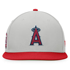 Los Angeles Angels Fanatics Glory Days Two-Tone Snapback Hat - Gray/Red Hats