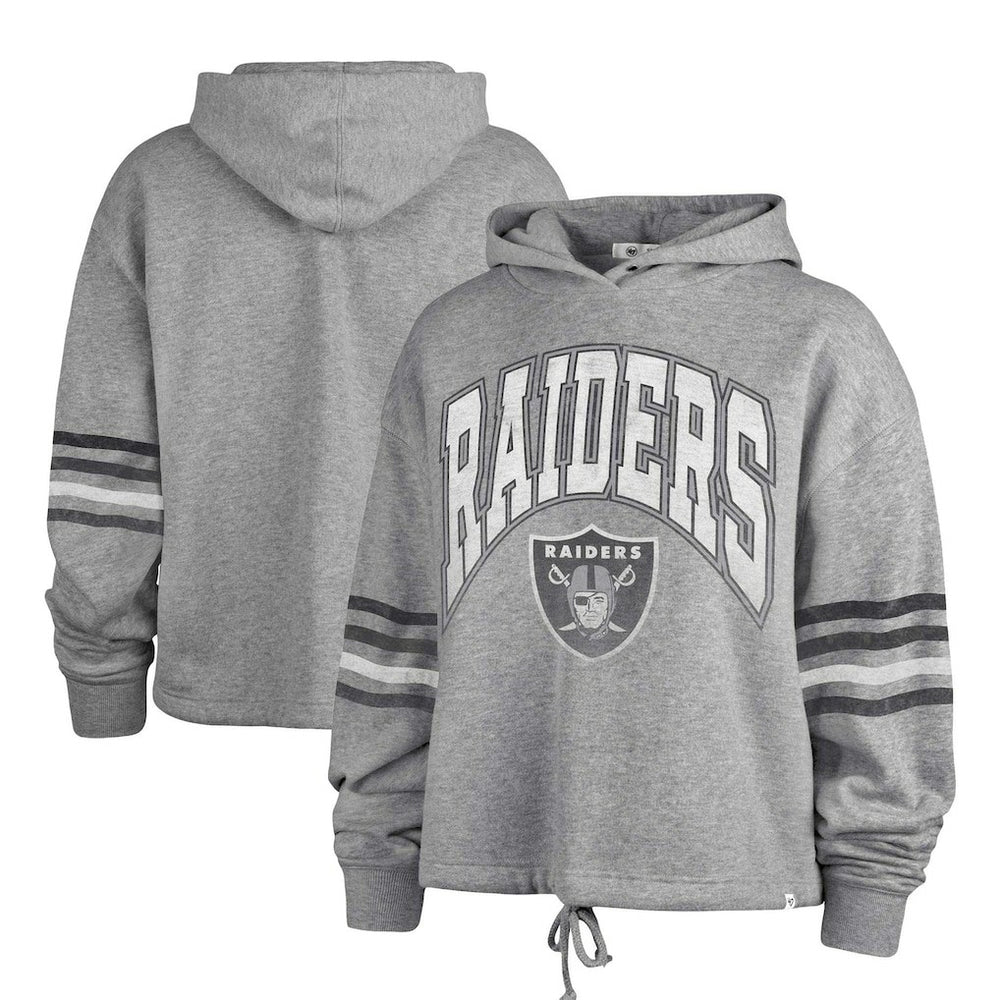 Las Vegas Raiders '47 Women's Upland Bennett Pullover Hoodie Heather Gray