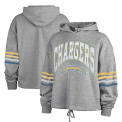 Los Angeles Chargers '47 Women's Upland Bennett Pullover Hoodie Heather Gray