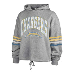 Los Angeles Chargers '47 Women's Upland Bennett Pullover Hoodie Heather Gray