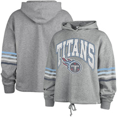 Tennessee Titans '47 Women's Upland Bennett Pullover Hoodie Heather Gray