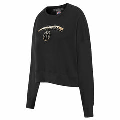 Washington Wizards Pro Standard Women's Glam Cropped Pullover Sweatshirt - Black