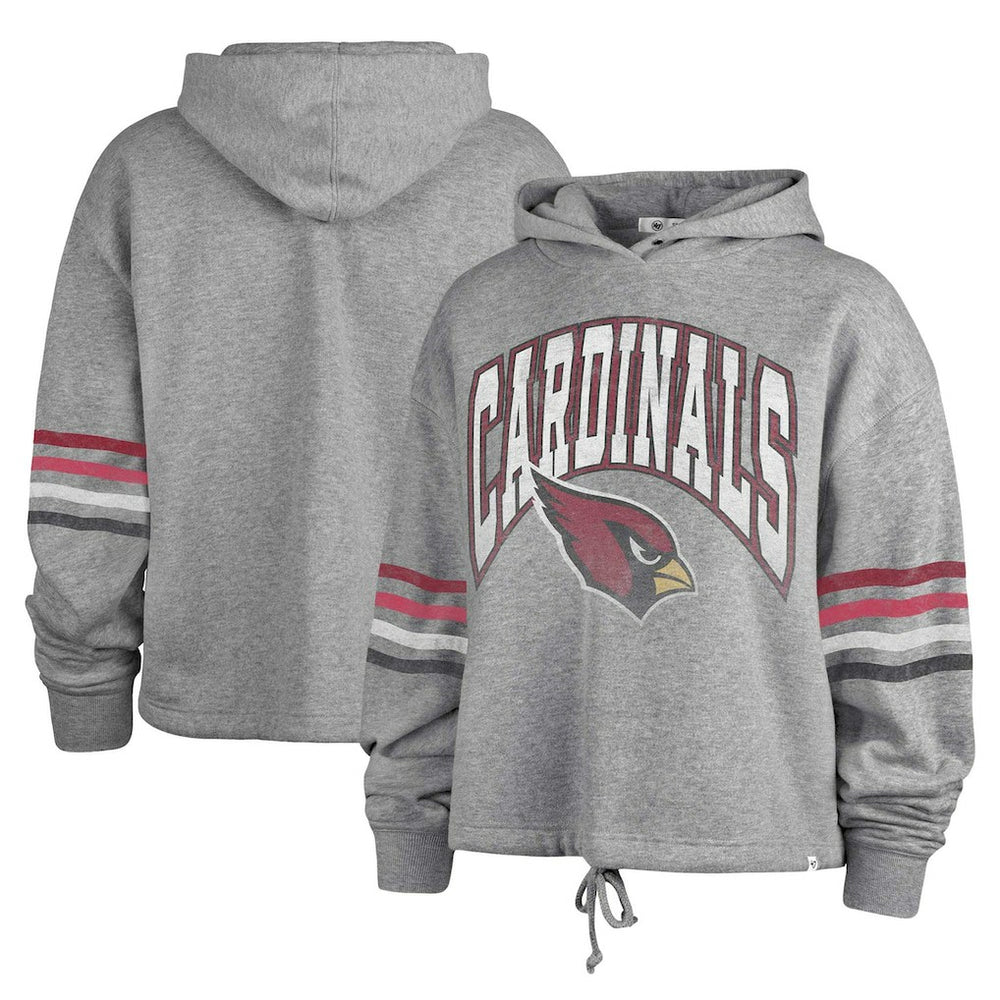 Arizona Cardinals '47 Women's Upland Bennett Pullover Hoodie Heather Gray