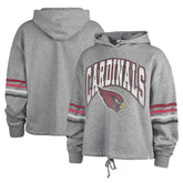 Arizona Cardinals '47 Women's Upland Bennett Pullover Hoodie Heather Gray
