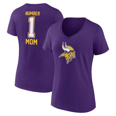 Minnesota Vikings Women's Mother's Day V-Neck T-Shirt Purple