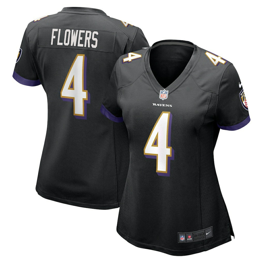 NFL Zay Flowers Baltimore Ravens Women's Alternate Game Jersey - Black