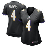 NFL Zay Flowers Baltimore Ravens Women's Alternate Game Jersey - Black