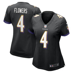 NFL Zay Flowers Baltimore Ravens Women's Alternate Game Jersey - Black