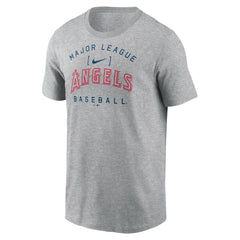 Los Angeles Angels Nike Home Team Athletic Arch T-Shirt - Heather Gray T-shirts