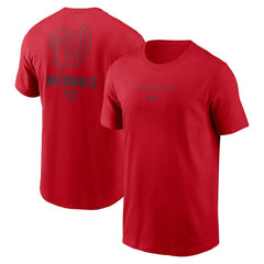 Washington Nationals Nike Large Logo Back Stack T-Shirt - Red T-shirts