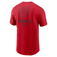 Washington Nationals Nike Large Logo Back Stack T-Shirt - Red T-shirts