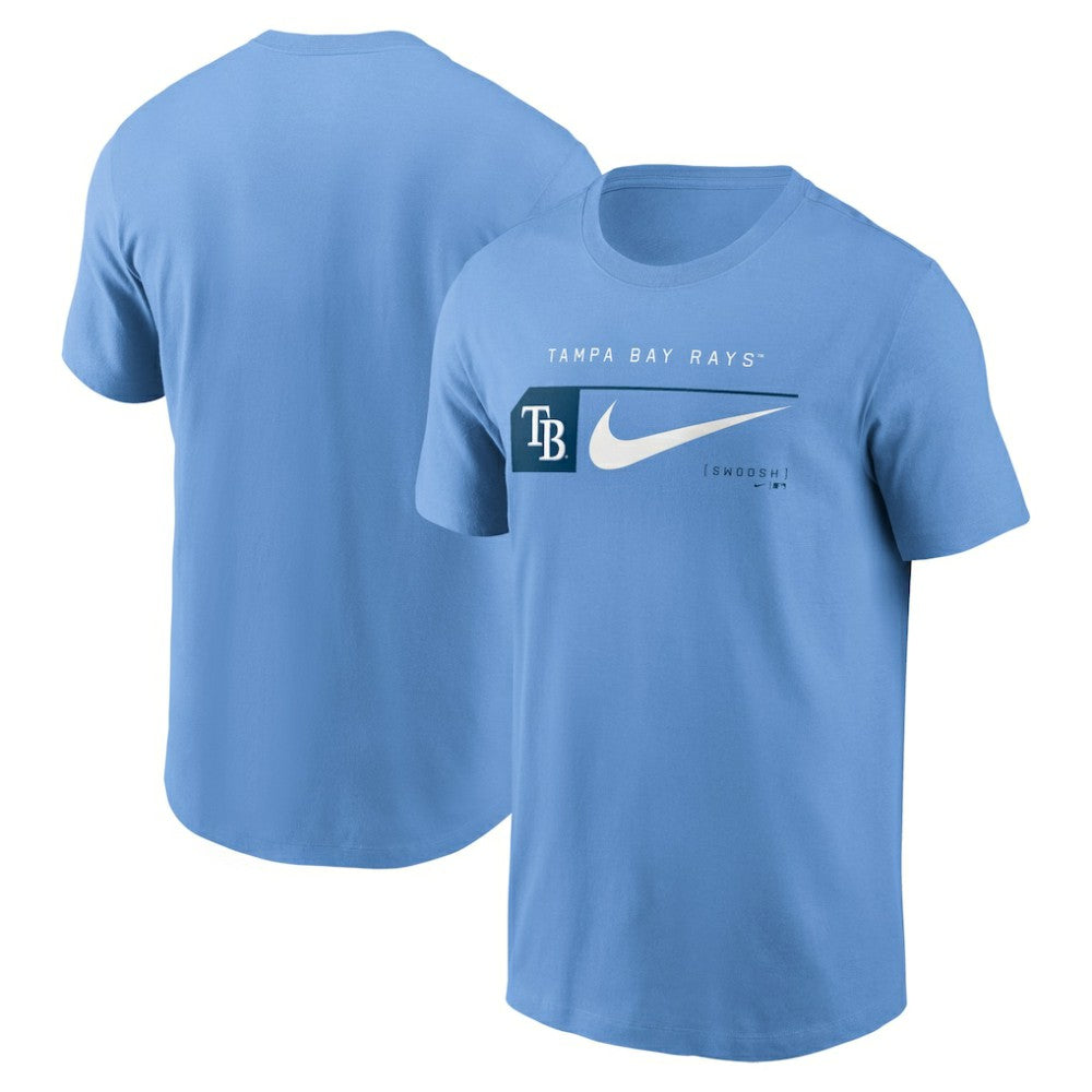 Tampa Bay Rays Nike Team Swoosh Lockup T-Shirt - Light Blue T-shirts