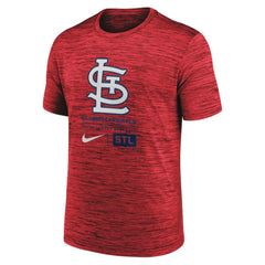 St. Louis Cardinals Nike Large Logo Velocity T-Shirt - Red T-shirts