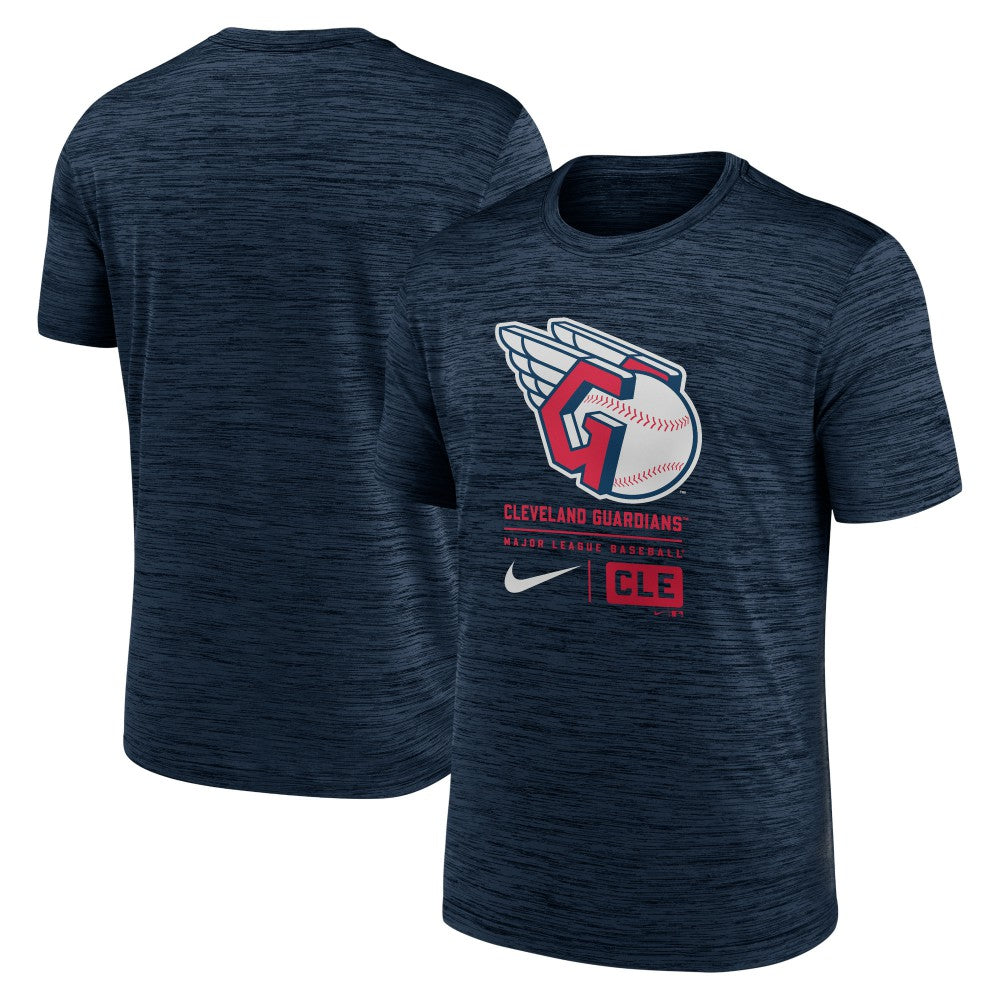 Cleveland Guardians Nike Large Logo Velocity T-Shirt - Navy T-shirts