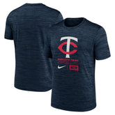 Minnesota Twins Nike Large Logo Velocity T-Shirt - Navy T-shirts