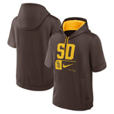 San Diego Padres Nike Tri Code Lockup Short Sleeve Pullover Hoodie - Brown Hoodies