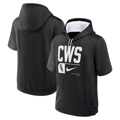 Chicago White Sox Nike Tri Code Lockup Short Sleeve Pullover Hoodie - Black Hoodies