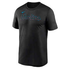 Miami Marlins Nike Legend Fuse Wordmark T-Shirt - Black T-shirts