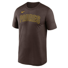 San Diego Padres Nike Legend Fuse Wordmark T-Shirt - Brown T-shirts