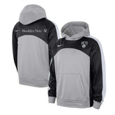 Brooklyn Nets Authentic Starting Five Force Performance Pullover Hoodie Silver/Black