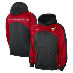 Chicago Bulls Authentic Starting Five Force Performance Pullover Hoodie Black/Red
