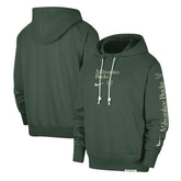 Milwaukee Bucks Authentic Performance Pullover Hoodie Hunter Green