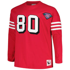 Jerry Rice San Francisco 49ers Big & Tall Cut & Sew Player Name & Number Long Sleeve T-Shirt Scarlet