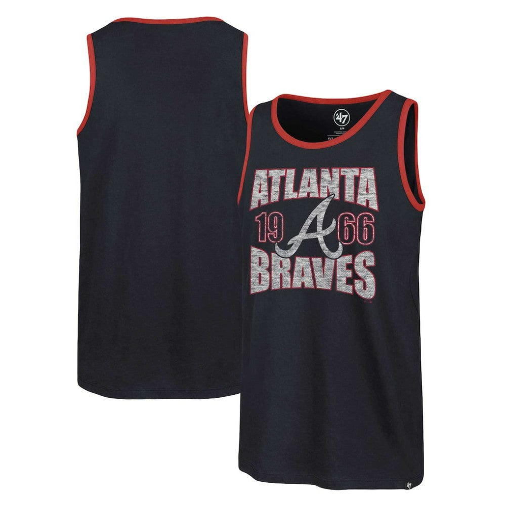 Atlanta Braves '47 Upload Franklin Tank Top - Navy Tanks