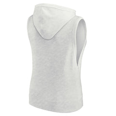 Los Angeles Dodgers Fanatics Women's Lounge Script Sleeveless Pullover Hoodie - Ash Hoodies